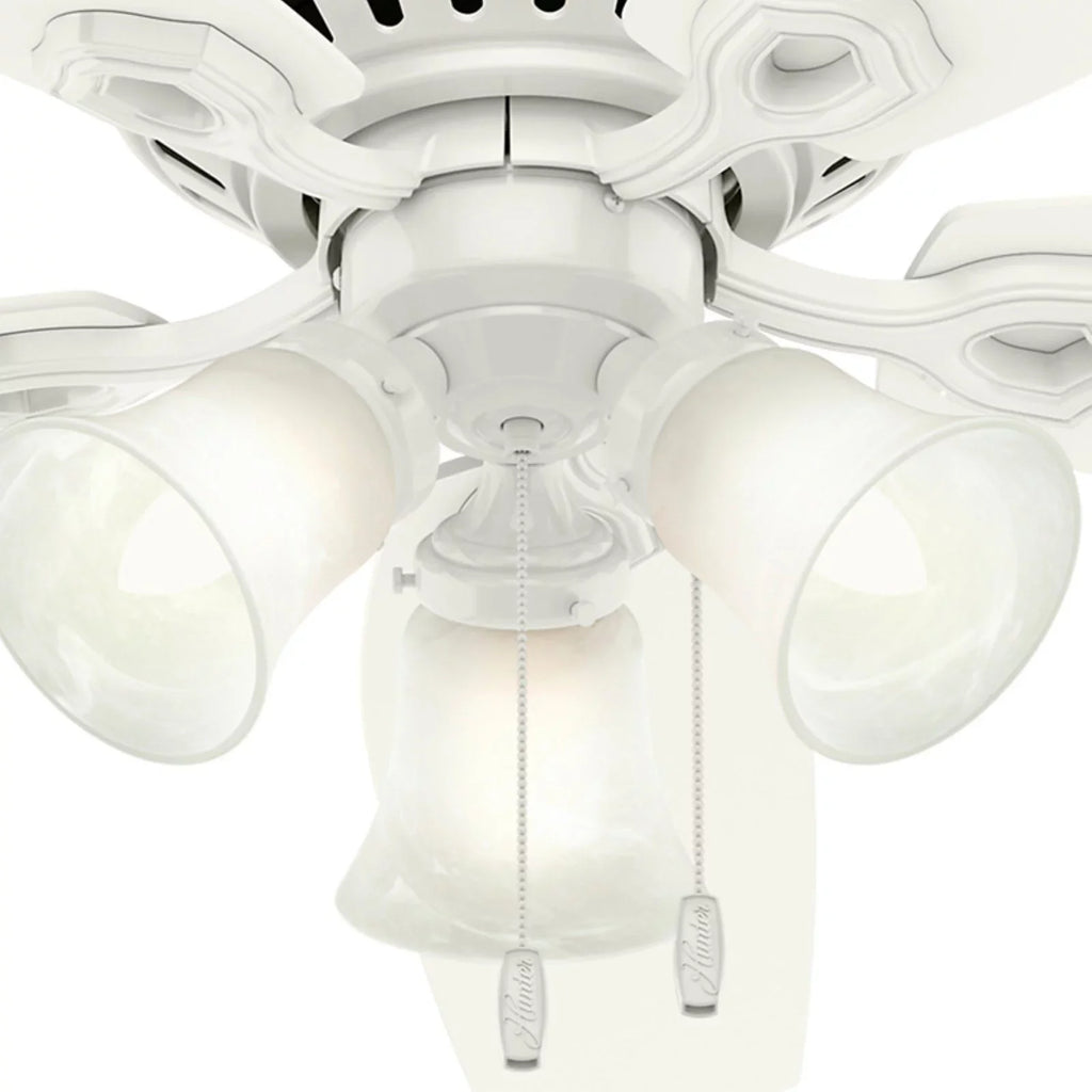 Pull Profile Snow Fan Fan 52" White Company Hunter w/ Ceiling Chain, Builder Low