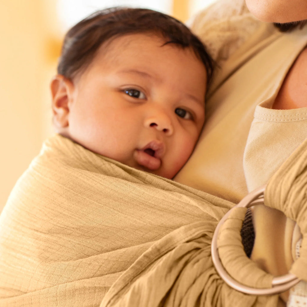 in Ring Baby Moby Saffron Wrap Carrier Sling