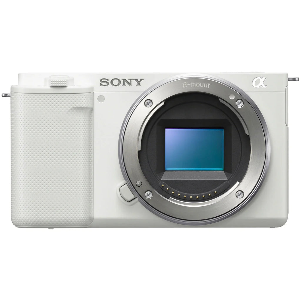 Case Body Video + Alpha Mirrorless ILCZV-E10/W Large Sony Deco Extra APS-C ZV-E10 Camera Lens Kit and Accessories Aperture SEL50F18F Photo F1.8 Vlog with + Bundle Battery FE Gear 50mm White