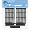 '- Plate & BBQ Enameled 810-6320-B 2 for 3 Heat Cast Tamer, Grill 19" & Barbeque Flavorizer Grates Shield Tent Parts Iron Replacement Bar Charmglow Porcelain Grid Flame Cooking Compatible