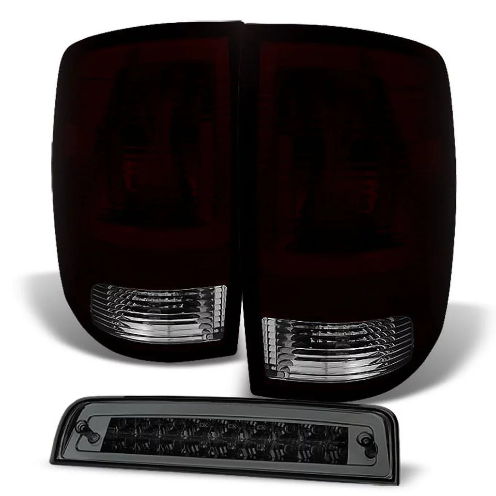 Ram 2009-2018 Red + For Brake 3500 Dodge - Lamp AKKON Smoked LED | 3Rd 1500 Ram 10-18 Smoke Taillights 2500