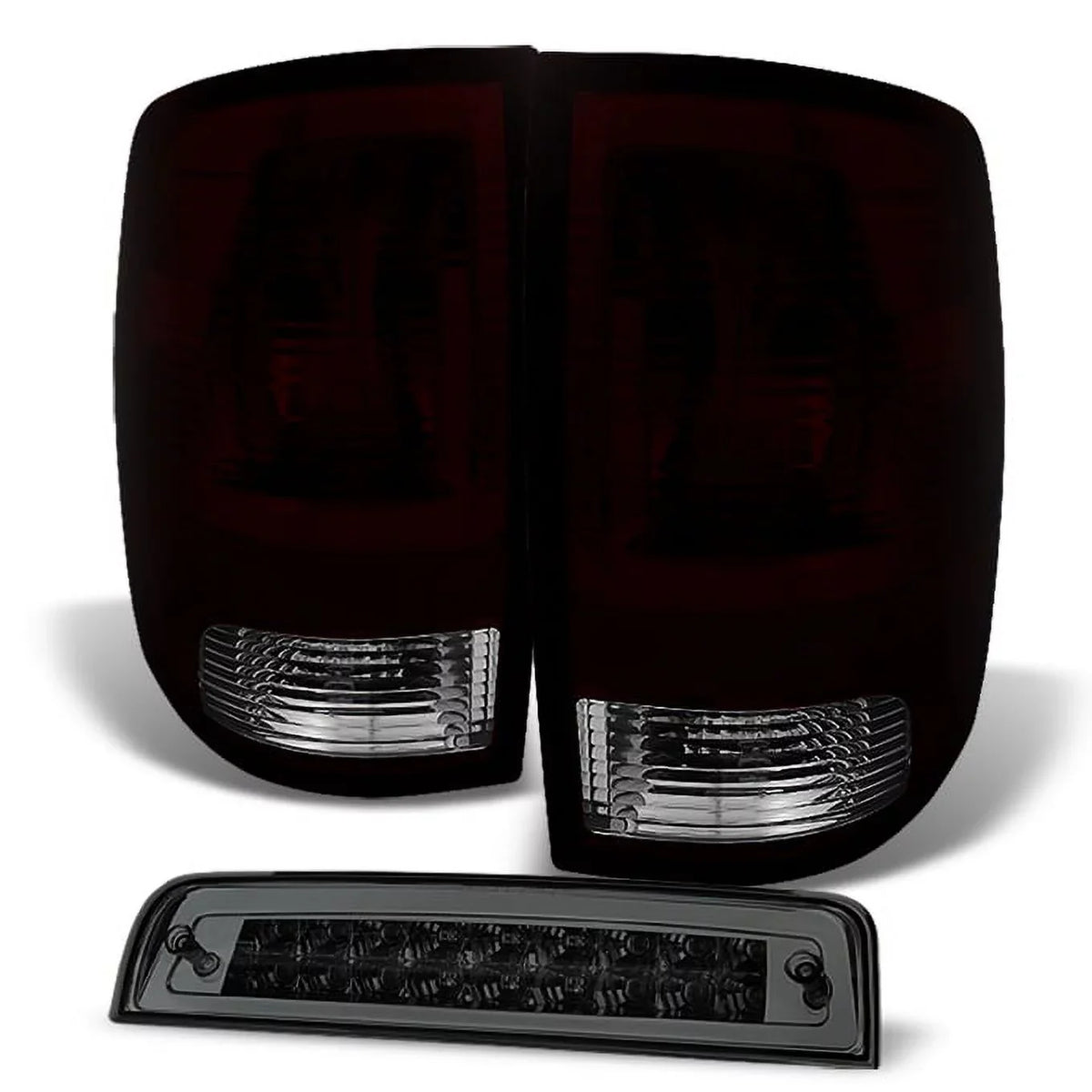 Ram 2009-2018 Red + For Brake 3500 Dodge - Lamp AKKON Smoked LED | 3Rd 1500 Ram 10-18 Smoke Taillights 2500