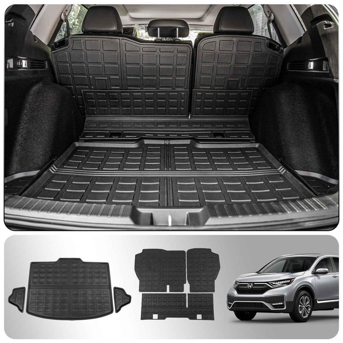 mats Seat Cr-v Accessories CRV Honda 2024 Fuel 2023 Honda Trunk 2024 Mat Liner Car Cargo Cover 2024 Fit Back Protector