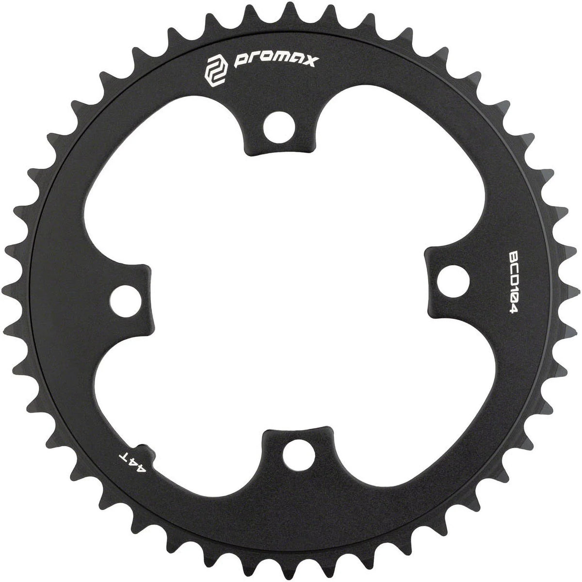 Black 104 BCD, 44t, 4-Bolt - Chainring Promax