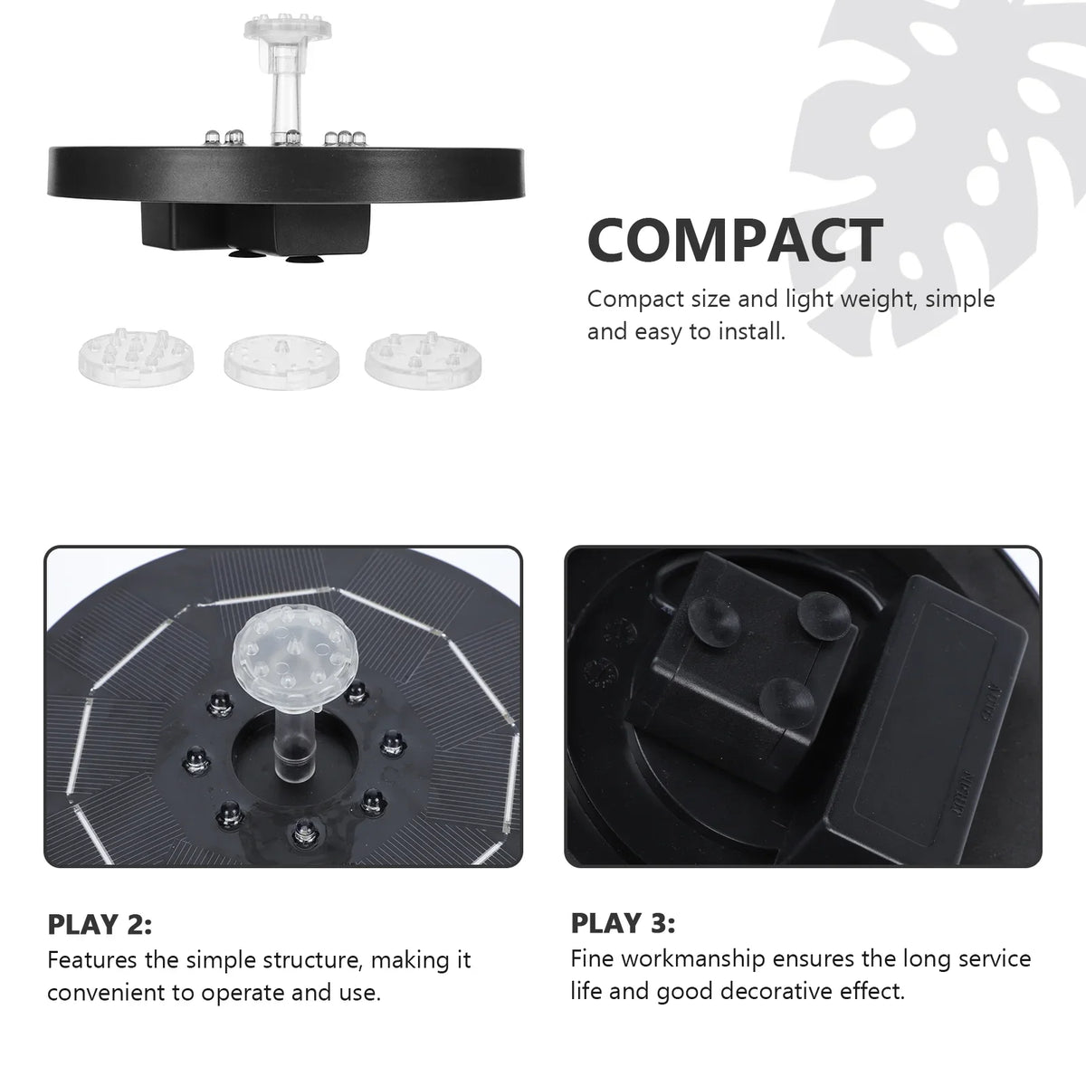 Light Outdoor Fountain Creative Fountain set Fountain with of Solar Guichaokj 1 LED Pond
