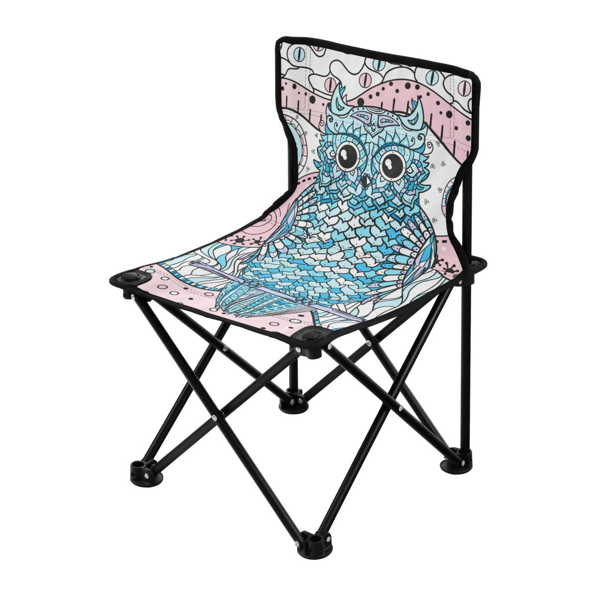 Beach Chair Owl Chair Kids Abstract with Chair Chair Camping Lawn Carry Outdoor Portable Mandala Fishing Small Folding for Bag