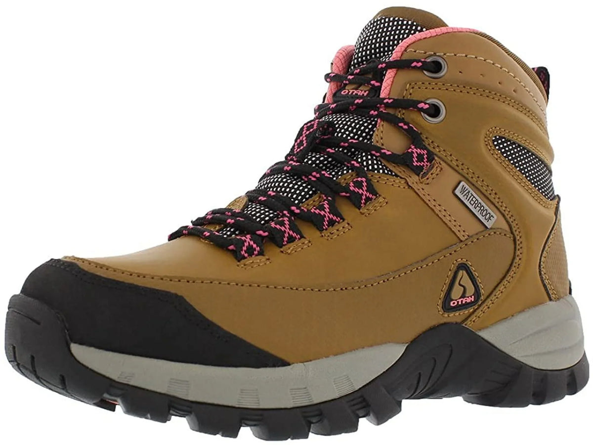Otah Forestier 8, Otah Womens Size Hiking Waterproof Camel/Pink Color: Mid-Cut Boots Camel/Pink