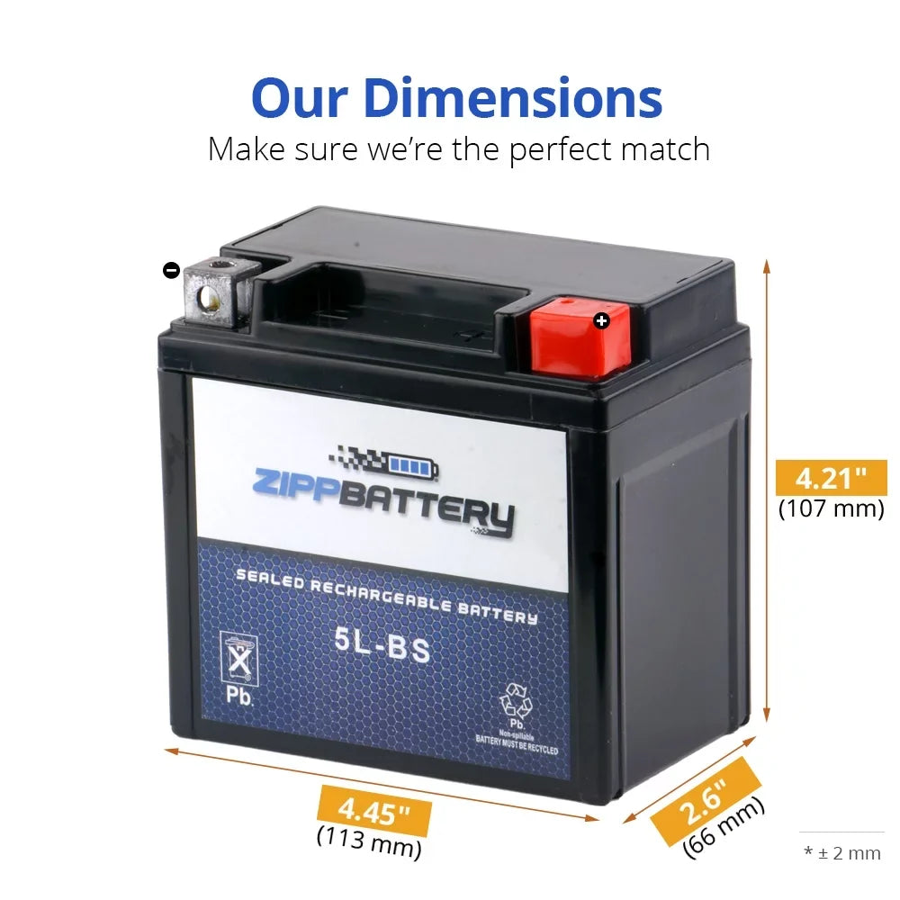 Years Motorcycle Battery Ytx5L-Bs Racing for Battery Ktm (2005-2013) Exc 450Cc Zipp