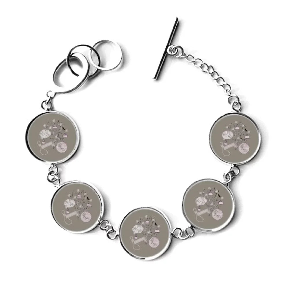 Flower Jewelry High Bangle Shoes Heels Pattern Bag Bracelet Chain Charm