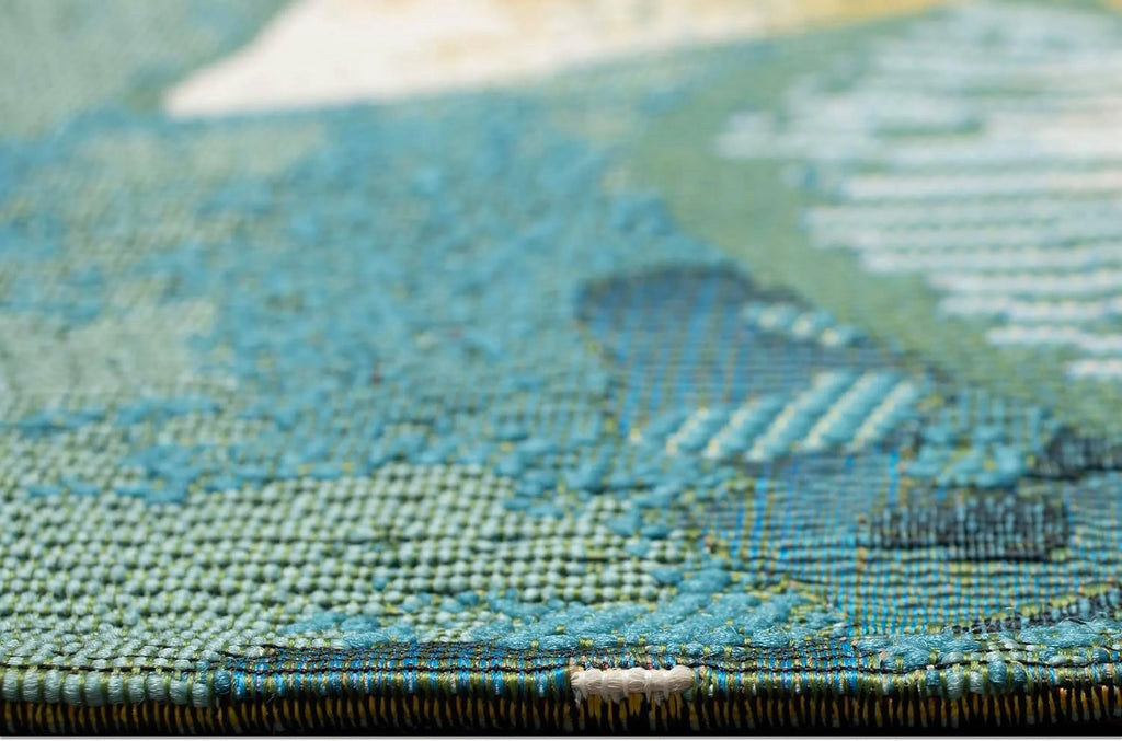 9'4") Transitional Coastal Blend - Rug (6'6" Synthetic Profile Loomed Animal Indoor/Outdoor X Power Graphic Colorful Low (Fish Aqua) Marina Area