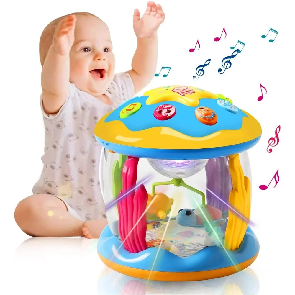 6-12 Light Educational in Learning Projector Toys For Months,4 Up Infant 1 Musical Toys,Ocean Toys Toddlers LAYADO Baby Rotating for