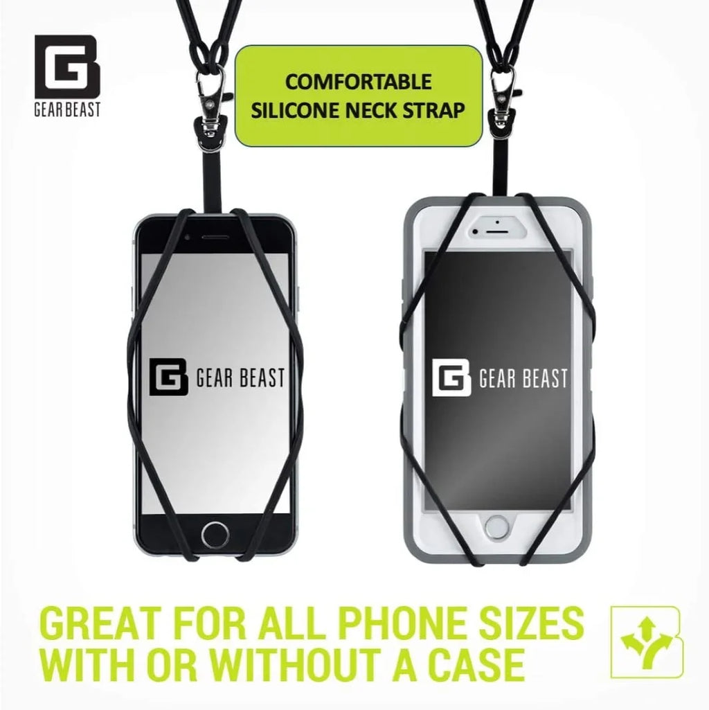 Universal Arcadia Most Strap with Silicone Compatible w/Card Beast Neck Cell Smartphones, Holder Gear Lanyard Neck Phone - and Pocket - Phone
