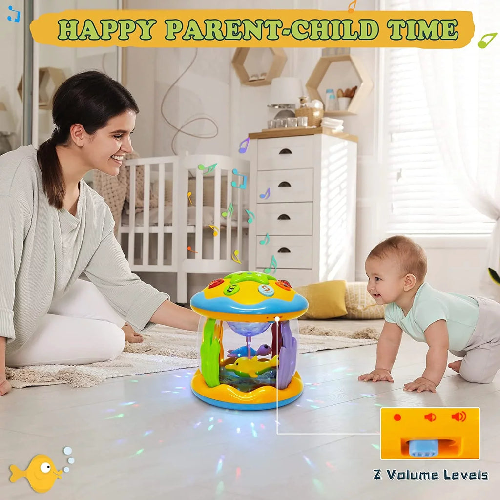 6-12 Light Educational in Learning Projector Toys For Months,4 Up Infant 1 Musical Toys,Ocean Toys Toddlers LAYADO Baby Rotating for