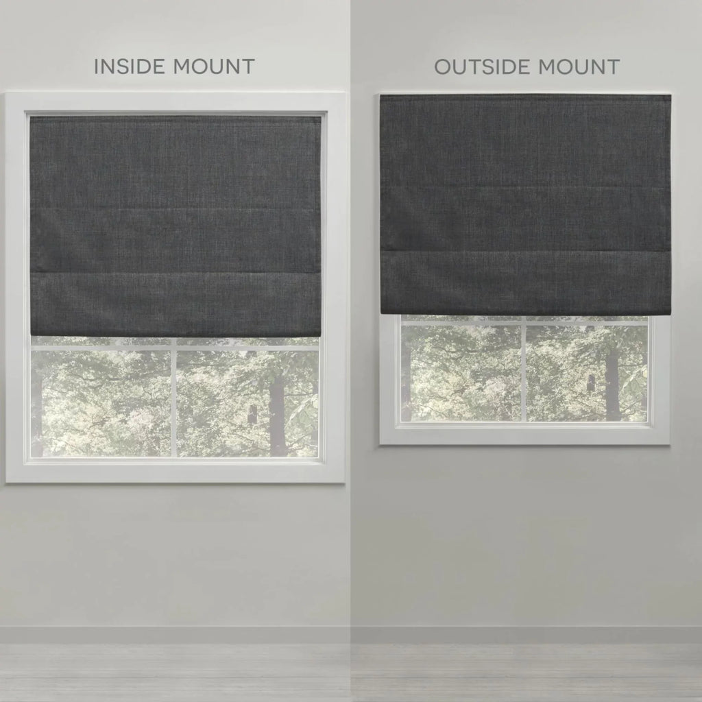 Exclusive 34"x64", Shade, Total Blackout Silver Roman Esme Home