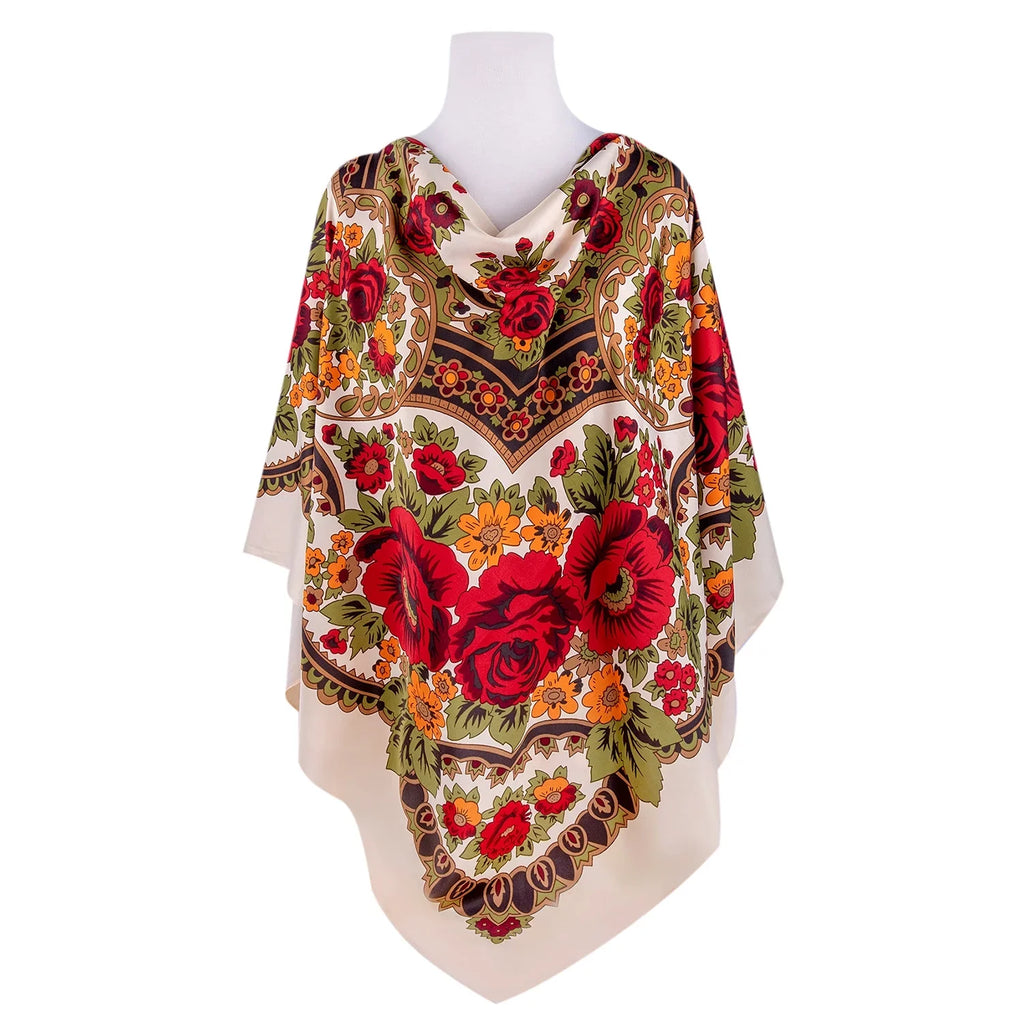 GOODS * Evening 51x51'' 130 and Shawl Fashion STP for (130 Beige Travel Precious Shawl Tops Silk Shawl cm) for Wedding Women Wrap Scarf