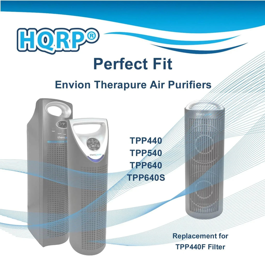 TPP640S HQRP 2-Pack TPP440 Purifier Compatible Air TPP640 Envion HEPA TPP540 Therapure TPP440F with Filter