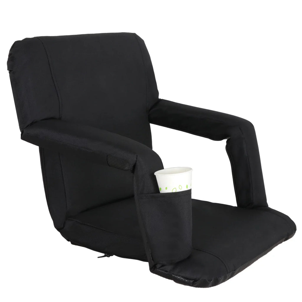 Seat Chair Black for Seat Reclining Folding Portable Stadium 6 Bleachers, HomGarden Waterproof,