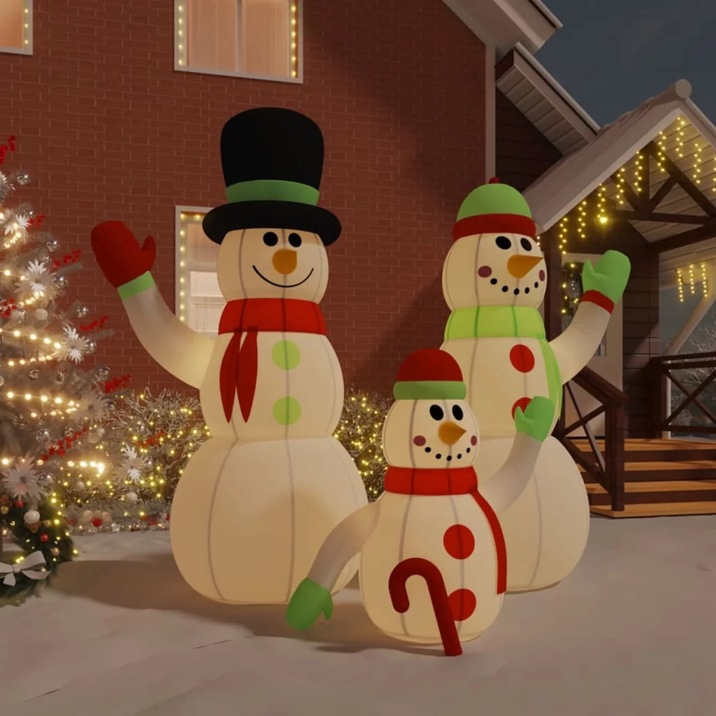 Snowman 12 Aibecy ft Inflatable with Family LEDs