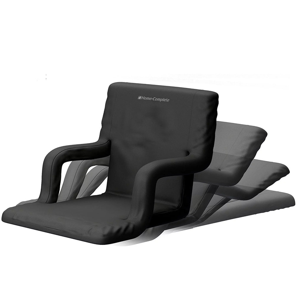 Padded Support, Straps 6 Pack- with Reclining Home-Complete Cushions Carry Portable Chair, Positions 2 By Back Seat and Stadium Bleacher Armrests,