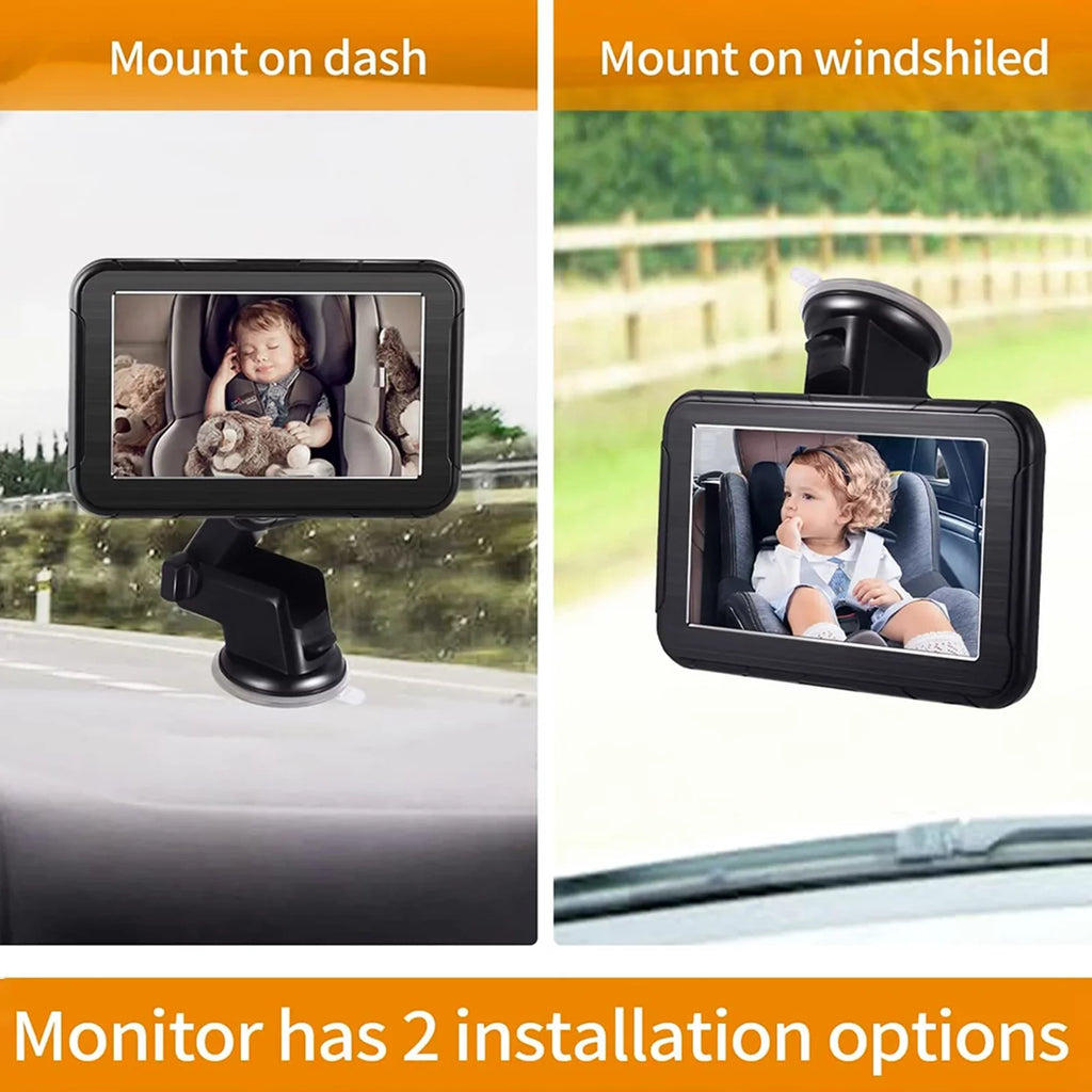 Rear Resolution Dcenta for Baby Night Inch Facing 5 150° Car Camera Wide Vision-Invigilator Display, Seat, High View, Mirror