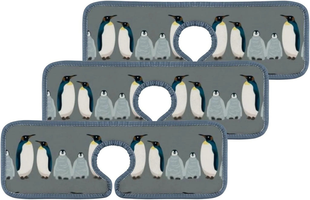 Catcher, Sink Splash Absorbent 3PCS Drip Bestwell Faucet Kitchen Sinkmat Bird Bath Sea Washable Penguin Mats Microfiber Mat, Drying Guard Countertop