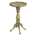 Beige Specialty Antique Whitman Edge Accent Butler Table Scalloped