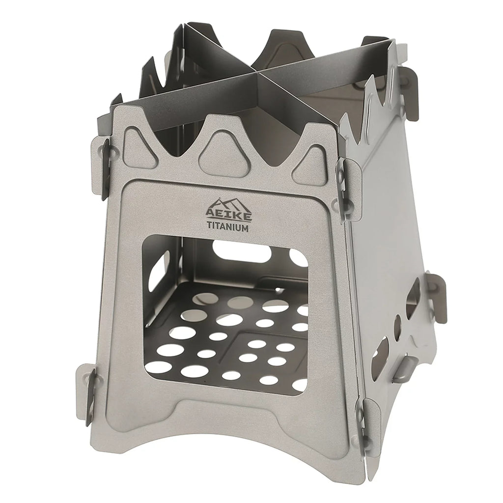 Survival Picnic Aeike Camping Backpacking Wood Stove Burning for Portable Wood Lightweight Folding Cooking Stove