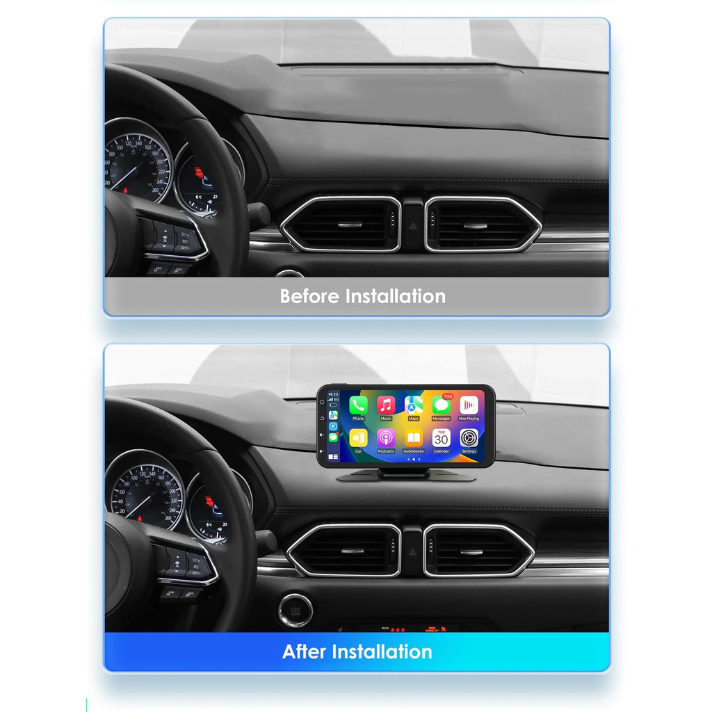 With Stereo 360° Backup 6.25" Adjustable Camera Navigation Audio Receiver Bluetooth Car Carplay Touchscreen Support Ossuret GPS Radio Apple Auto Wireless Android