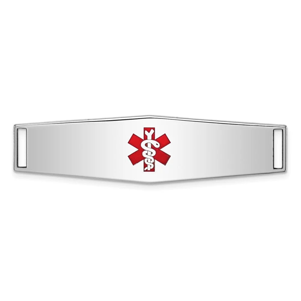 Id inch 13mm) Silver 925 Medical Women(L- Plate Sterling 48inch, for for Bracelet W- Auriga