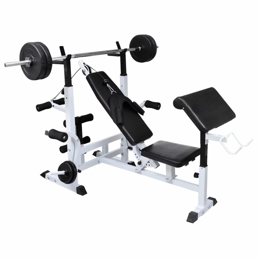 lb Bench Rack, Dumbbell and Set Weight Aibecy 264.6 Weight with Barbell