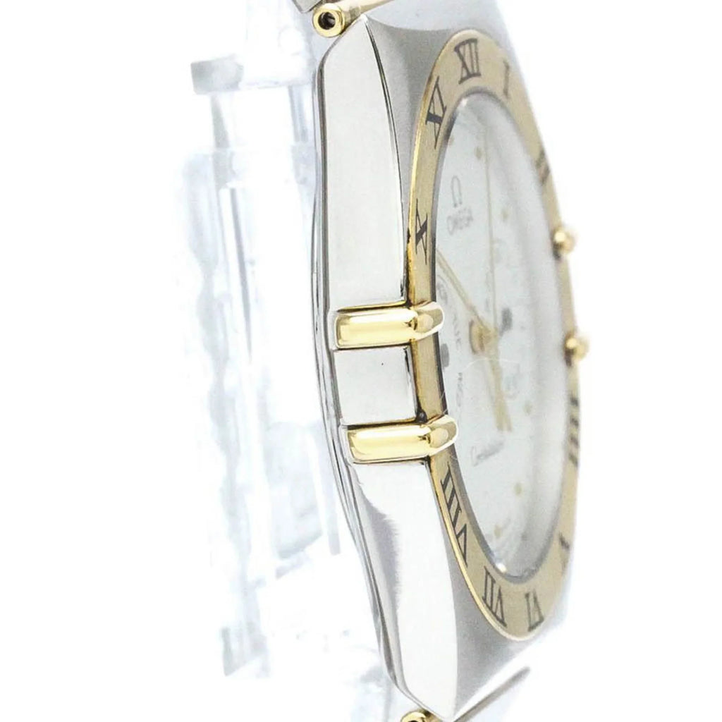 BF566004 396.1070 Watch Steel Pre-Owned 18K Gold Constellation Date Polished (Good) Day OMEGA