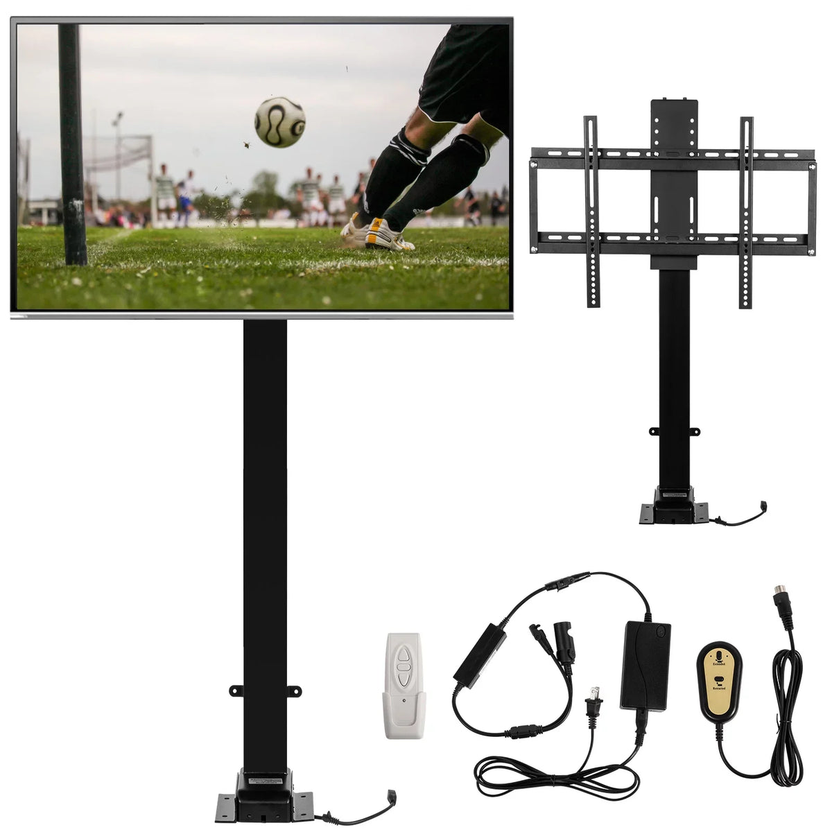 70” Adjustable New w/ TVs Lift Height for Motor TV Remote 32” Controller ~ BENTISM