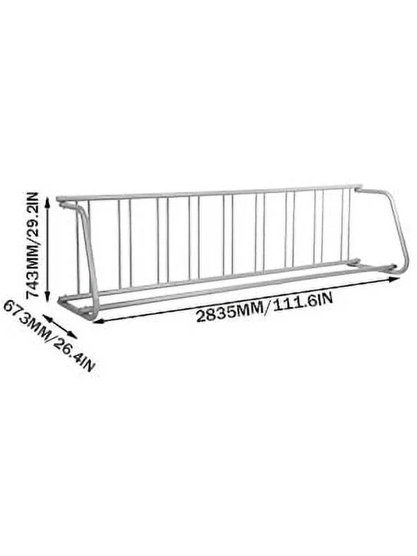 Stand Bike Rack, Rack, Storage Grid Floor All-Steel 111" for Bike BENTISM Length Streets Yards Single-Side Holders Garages 9