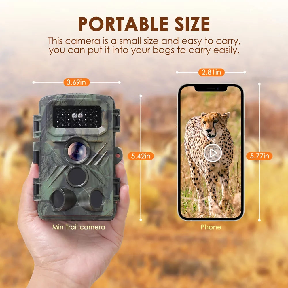 2.0 Inch Night-Visions Night Day Outdoor TFT Hunts 1080P Color 32MP Trail Infrared Camera Use Detection Camera Camera Waterproof IP66 Display Field
