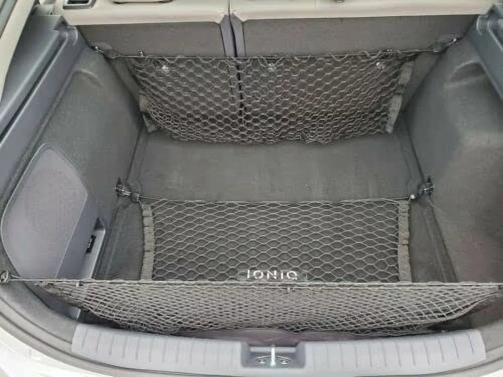 2017-2019 EA HYUNDAI Cargo & Style Organizer Hatchback IONIQ (Qty.3) Trunk Compatible Envelope Premium Nets EACCESSORIES Nets 2 for for – Elastic Cargo Car – Mesh Organizer Floor HYUNDAI – Trunk IONIQ