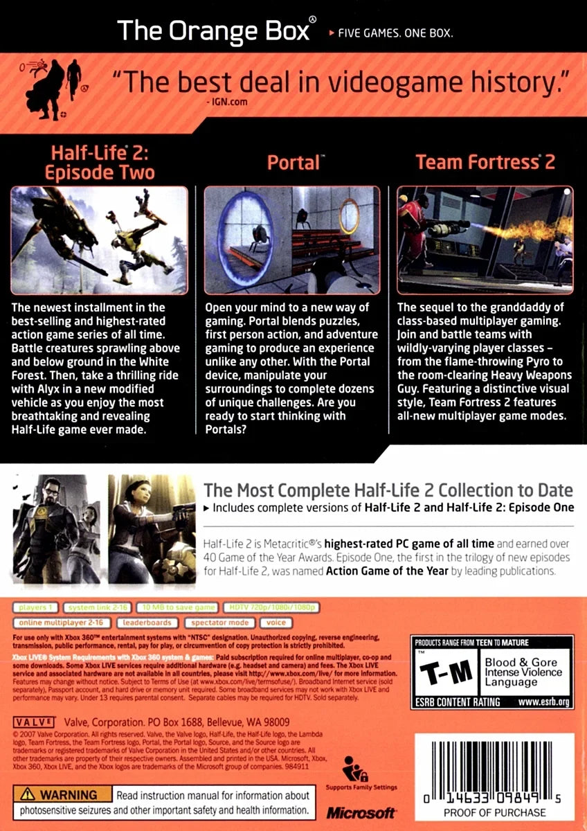 Orange - 360 Xbox Box