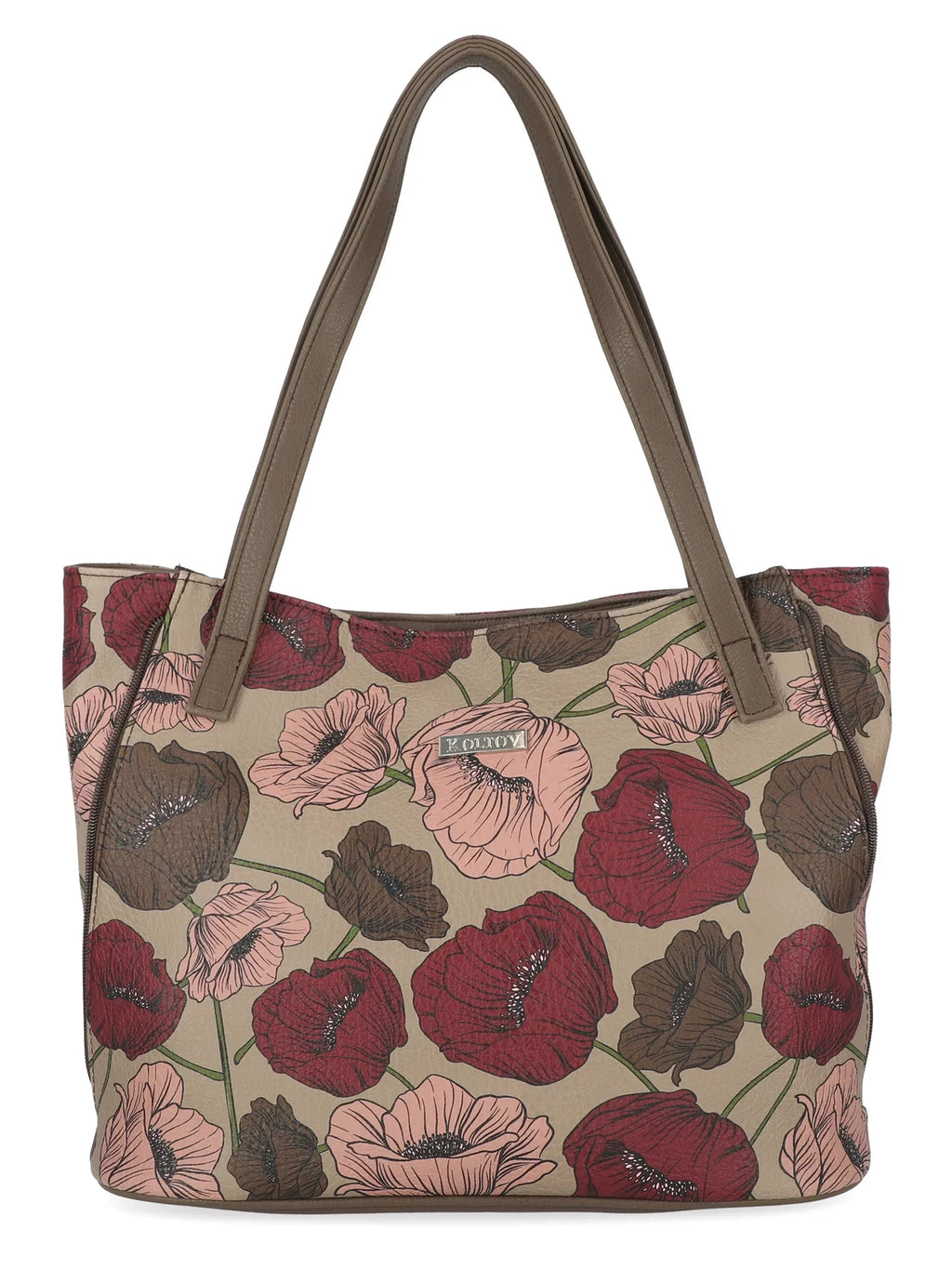 Vegan Koltov West Tote, East Bay Marbella Leather / Emily Leaf