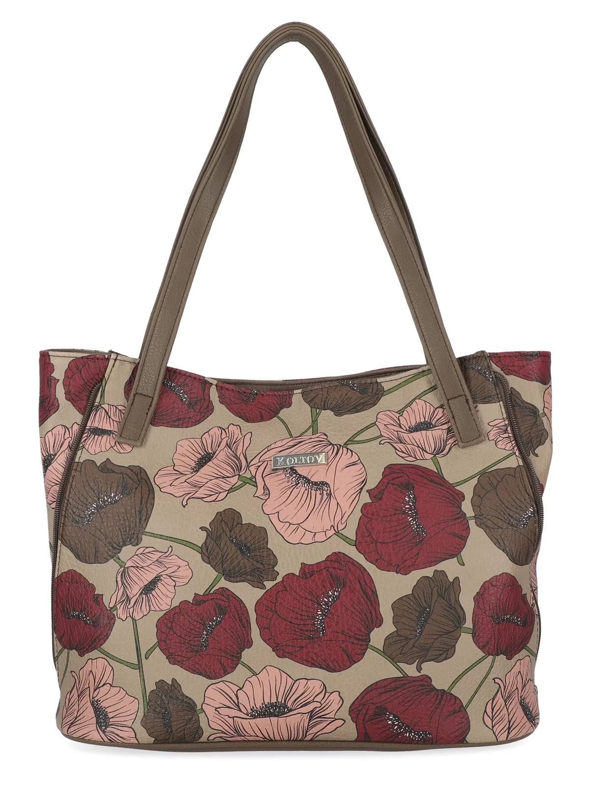 Vegan Koltov West Tote, East Bay Marbella Leather / Emily Leaf
