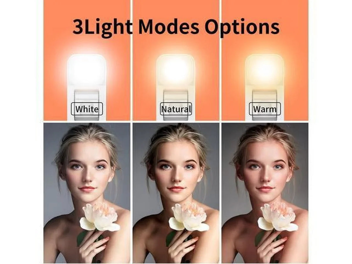 with LED Remote iPhone Android Compatible Phone Ring with with Stick Remote, (White, Extendable Selfie Cell Tripod Light, Q02s) Model and Tripods
