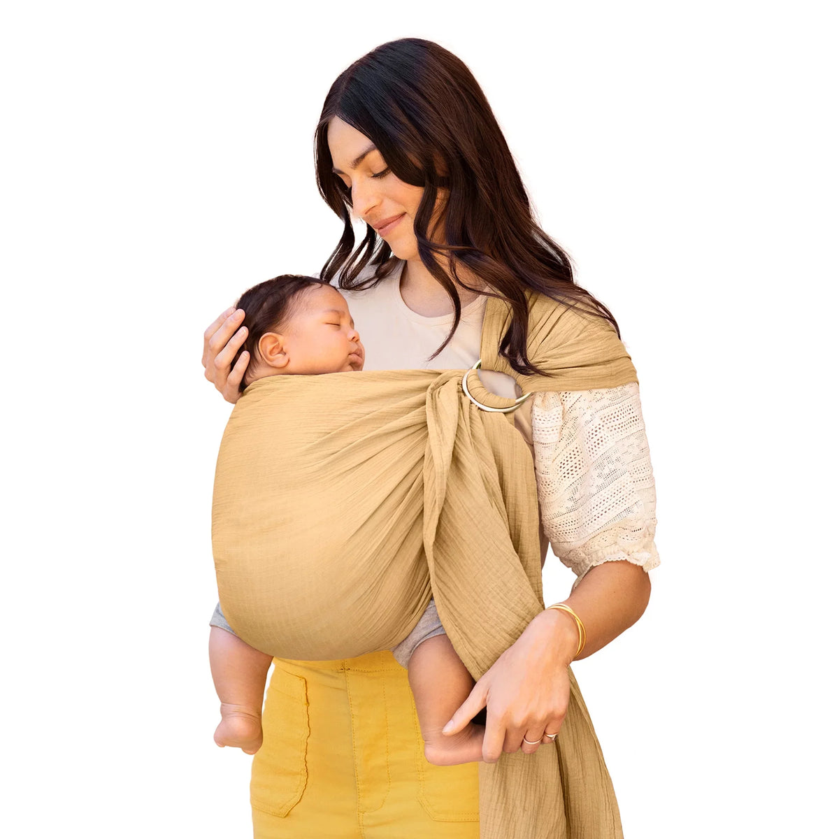 in Ring Baby Moby Saffron Wrap Carrier Sling