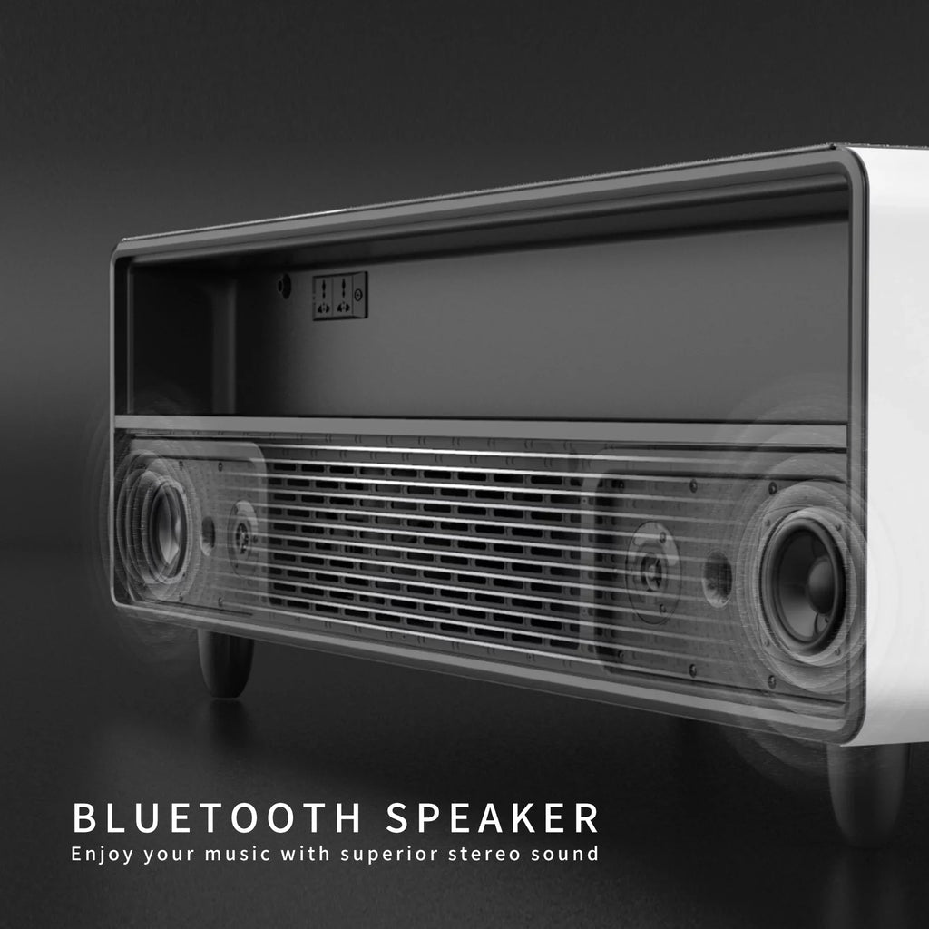 Control Speaker, Protection, Smart White Charging Built-in Fridge, with Outlet Table Bluetooth Coffee Touch Module, Wireless Power light, Panel, Socket, USB Modern Atmosphere Interface,