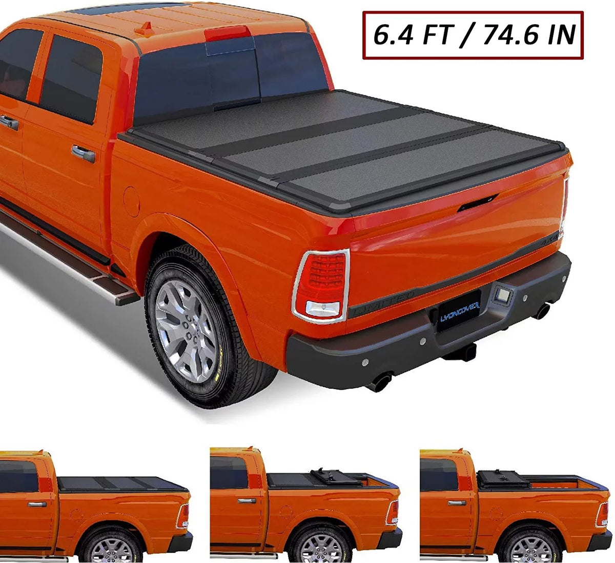 for 2003-2024 & 2500 Tri-Fold 1500 Cover Rambox Professional System Hard Bed | | Truck (74.6in) Bed 3500 Tonneau Kikito 6.4ft Without Deckrail Ram FRP