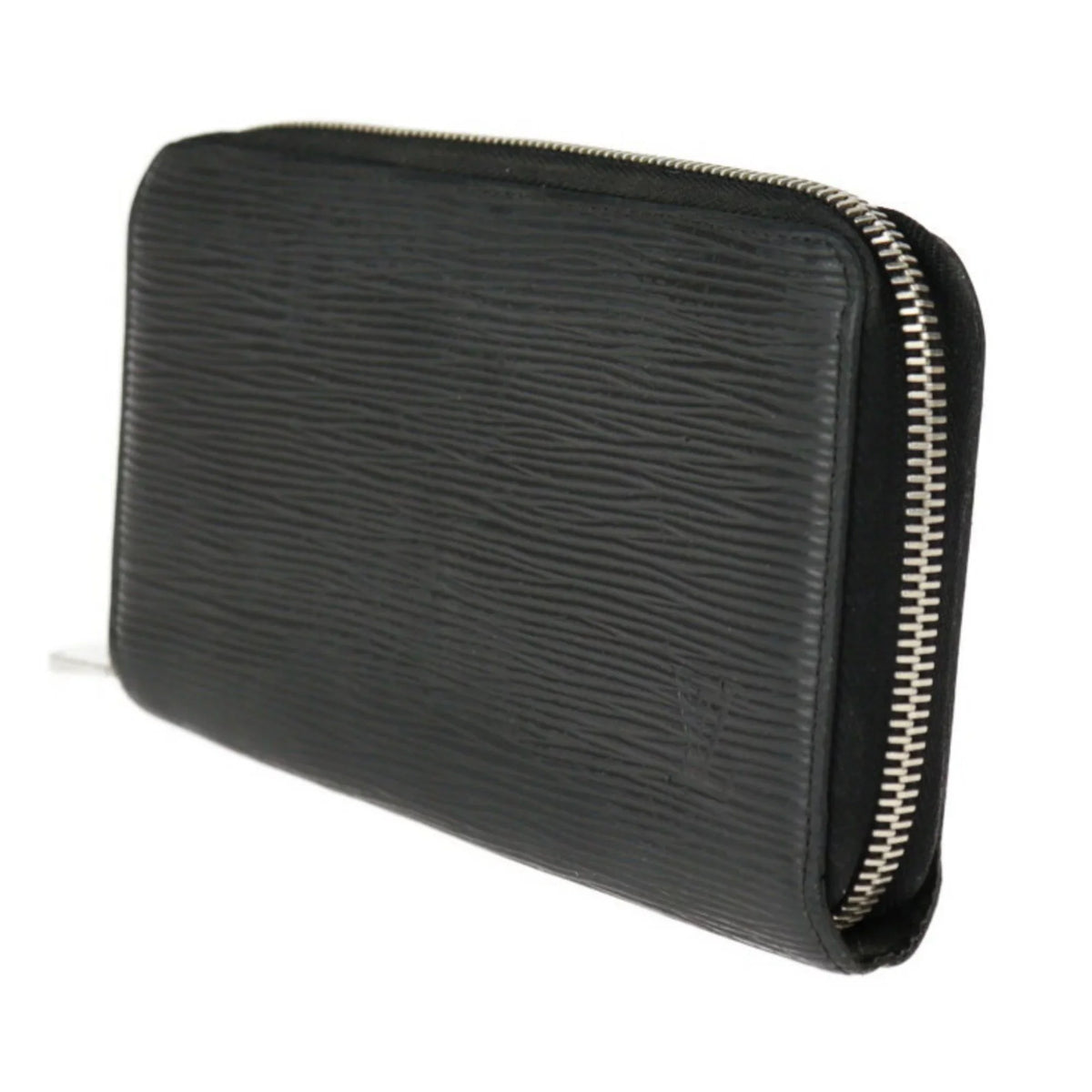 Zippy Epi Leather Round LOUIS Zipper Vuitton (Good) Hardware M61857 Wallet Long Silver VUITTON Pre-Owned Louis Black