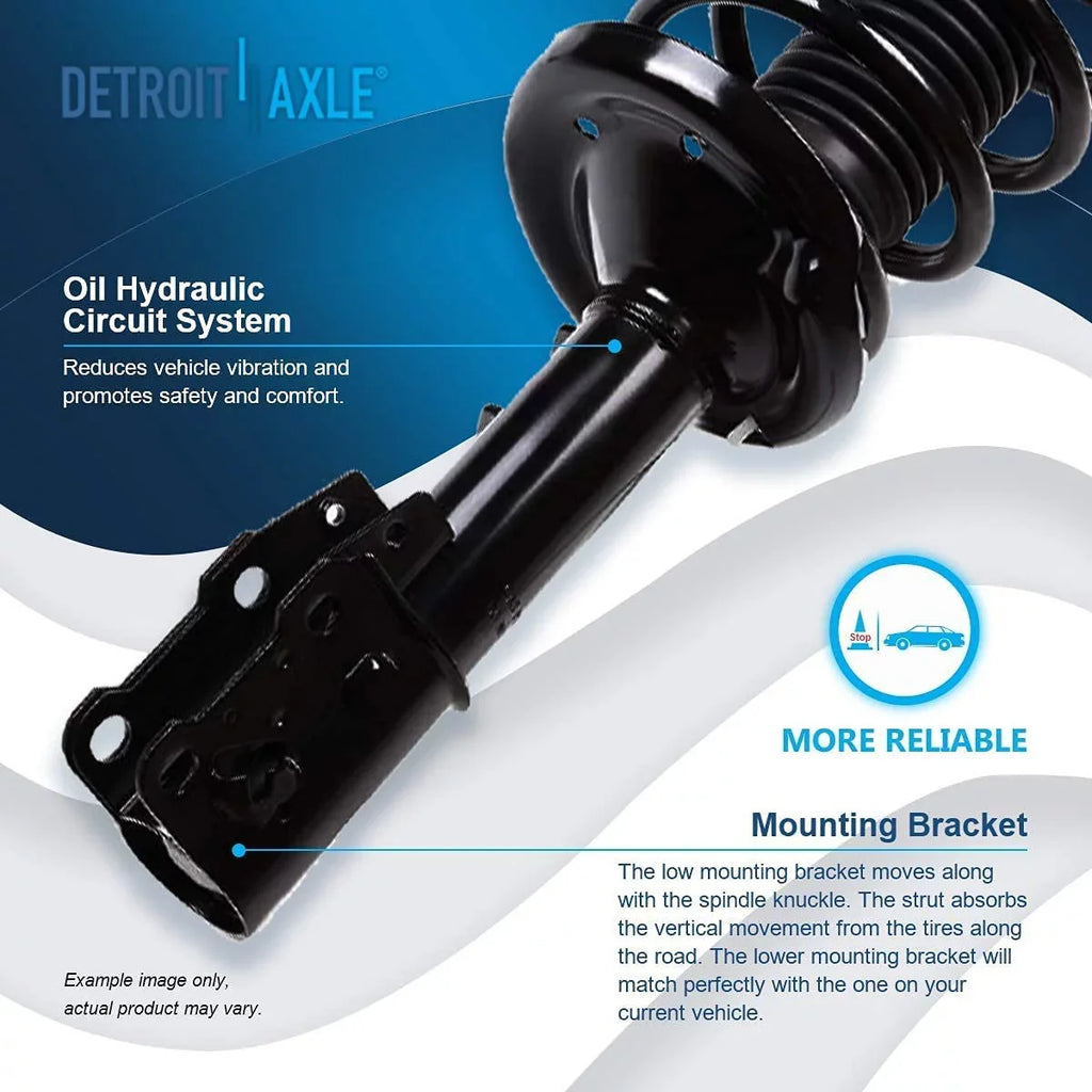 2007-2009 Assembly Complete for Pontiac Replacement Detroit 2006 2011 Aura, Struts - 2010 2pc Chevy Springs 2005-2010 Axle Struts G6, Malibu, Front Front Saturn 2008 w/Coil 2004-2012