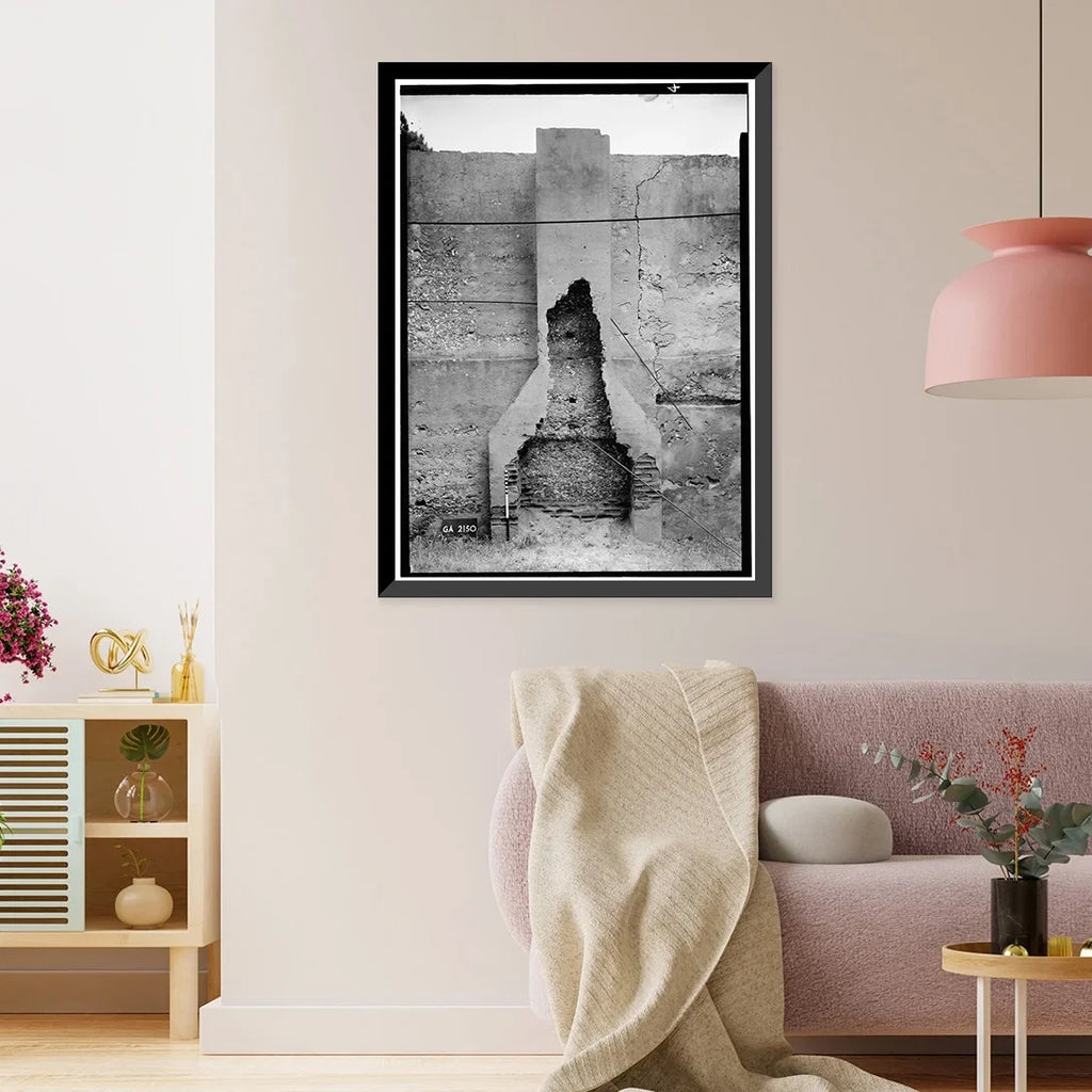 Jekyll (Remains), Framed Horton x Historic Print, GA House 4, County, Glynn 17-7/8" 21-7/8" Island, Road, - Main