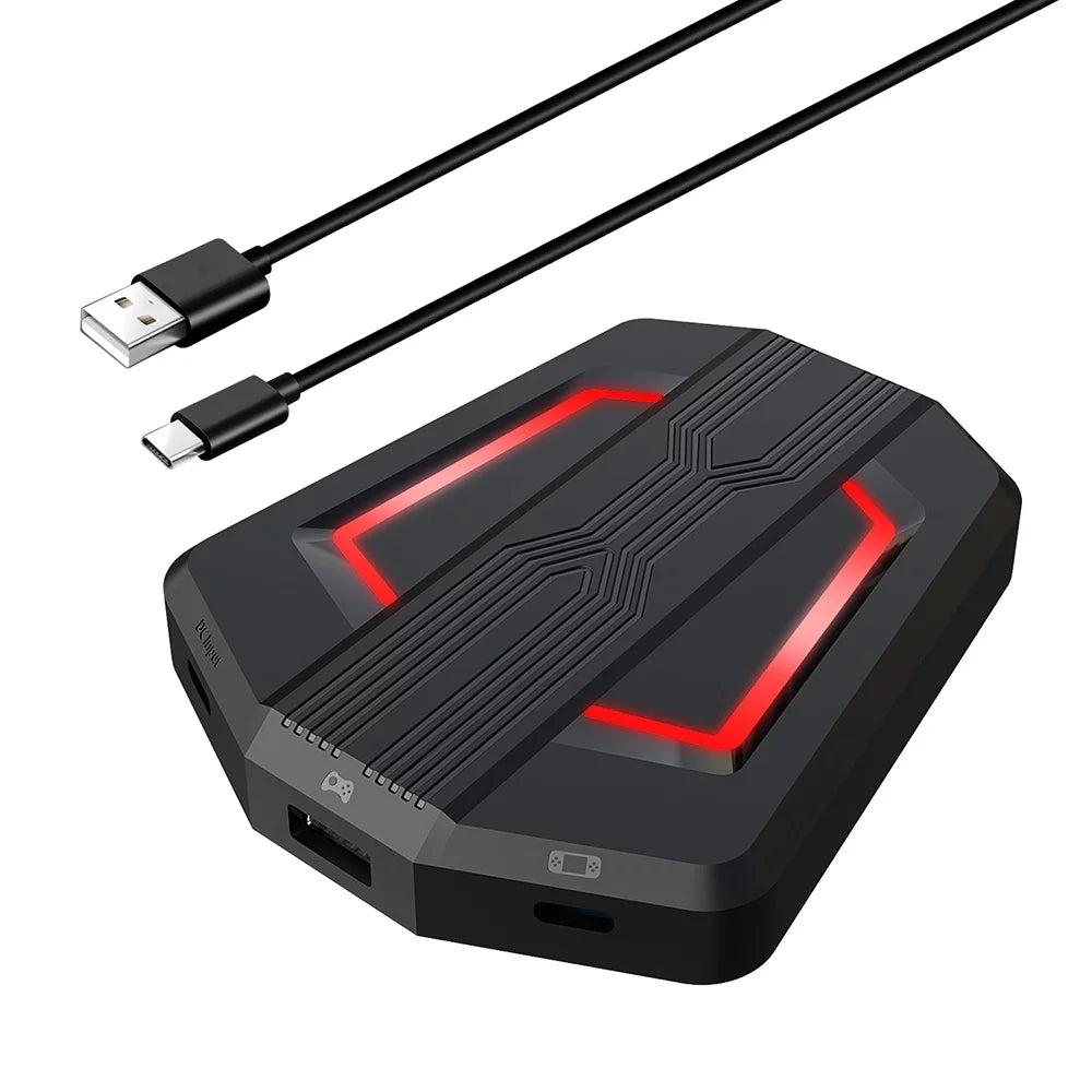 Breathing for Four-color Light Walmeck Mice Replacement 360 with Keyboard XBox N-Switch Portable PS3 Adapter Converter One and P6