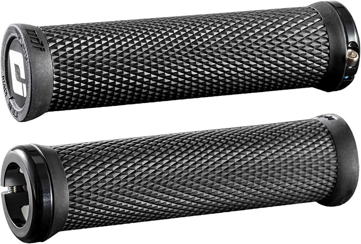 Lock-On Bike - Grips Bicycle Elite 130mm Motion Flangeless Black, Length ODI