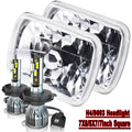 Cherokee 1986-1995 LED Jeep Wrangler Headlights 7x6" XJ 5X7" For 2x YJ 1984-2001
