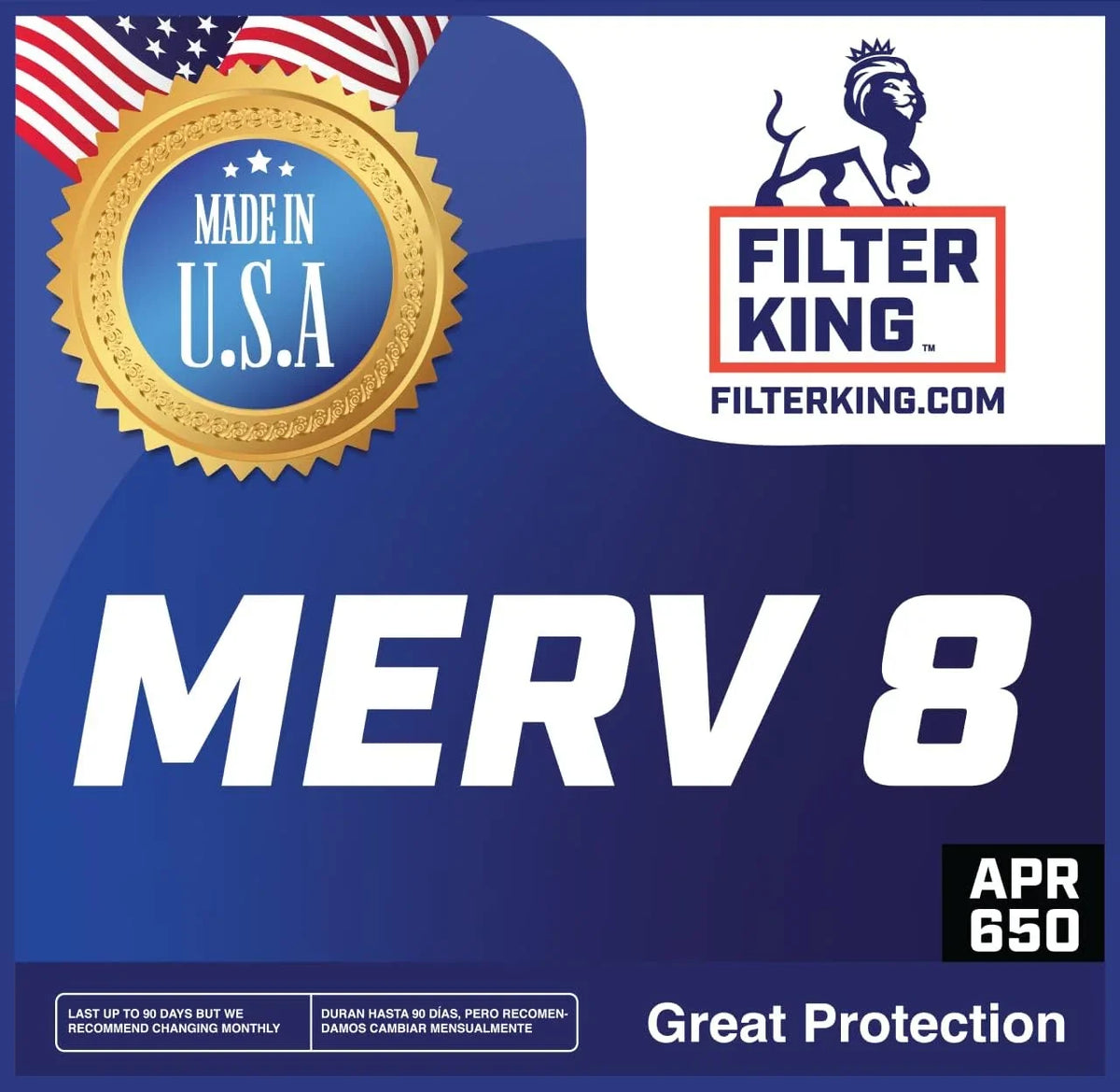 x 9x49.5x1a 9 x | King Actual MERV Air .75" Furnace Pleated MADE IN Filters Size: Filter | USA | A/C Filter 4-PACK HVAC | 49.5 8