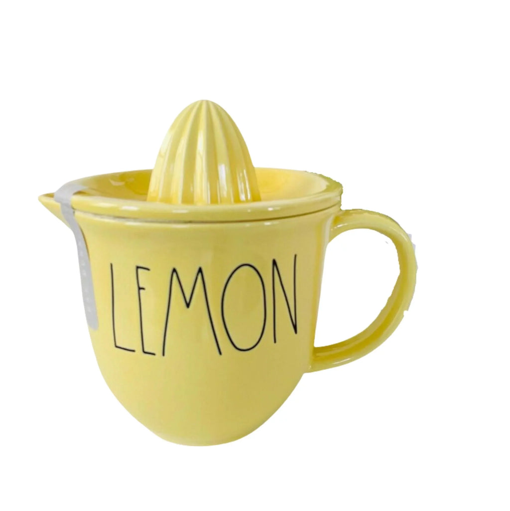 Juicer Black Rae Set Yellow Letters Ceramic Dunn with Kitchen Piece 2 LEMON LL